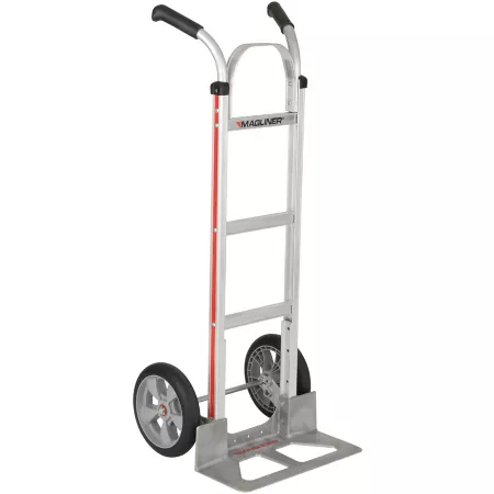 Magliner 500 lb Capacity 2-Wheel Hand Truck with Rear Frame Dual Pistol Handle 10" Interlocking Polyurethane Wheels Hand Trucks