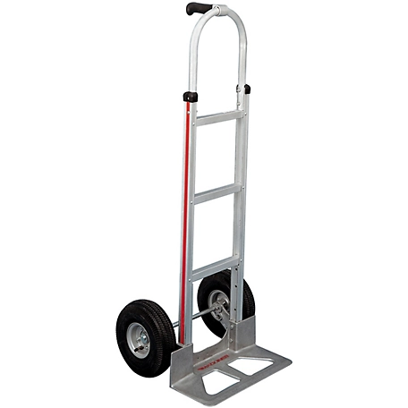 Magliner 500 lb. Capacity 2-Wheel Hand Truck with Straight Back Frame, Pistol Grip Handle, 10 in. 4-Ply Wheels