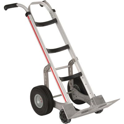Magliner 500 lb. Capacity 2-Wheel Self-Stabilizing Hand Truck, Curved Back Frame, Double Pistol Grip Handle, 10 in. Wheels