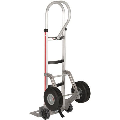 Image showing  500 lb. Capacity 2-Wheel Self-Stabilizing Hand Truck, Curved Back Frame, 52 in. Vertical Loop Handle, 10 in. Wheels