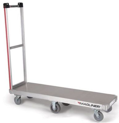 Image showing  1,200 lb. Capacity 6-Wheel Commercial Bulk Delivery Truck with Removable Handles, Non-Marking Casters, Deck Sheet