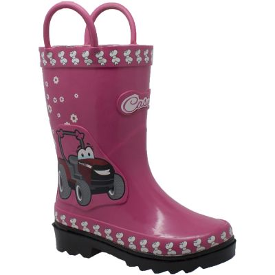 Case IH Unisex 3D Fern Farmall Tractor Rain Boots, Pink