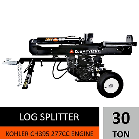 CountyLine 30 Ton Horizontal/Vertical Gas-Powered Log Splitter with Kohler Command PRO 9.5 HP Engine