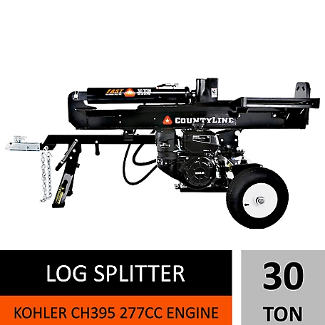 CountyLine 30 Ton Horizontal/Vertical Gas-Powered Log Splitter with Kohler Command PRO 9.5 HP Engine, YTL-016-926