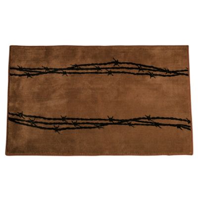 HiEnd Accents Barbwire Print Rug, 24 in. x 36 in., Chocolate