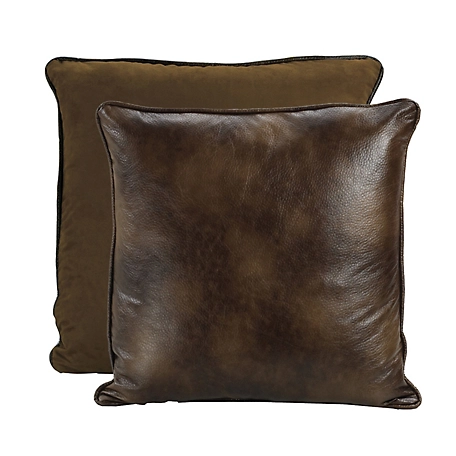 HiEnd Accents Brown Faux Euro Sham, 27 in. x 27 in.