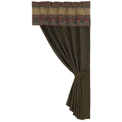 HiEnd Accents Sierra Rod Pocket Curtains with Valance, 60 in. x 84 in.