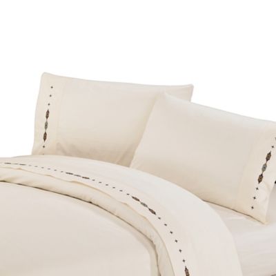 HiEnd Accents 350 Thread Count Navajo Embroidered Bed Sheets Set, 4 pc.