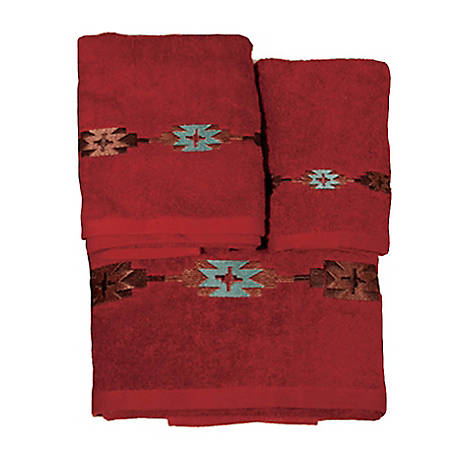 HiEnd Accents Navajo Embroidered Towel Set, 3 pc.