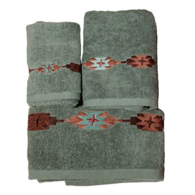 HiEnd Accents Navajo Embroidered Towel Set, 3 pc.