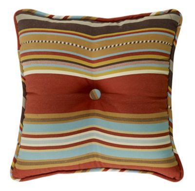 HiEnd Accents Indoor Striped Tufted Pillow, 18 in. x 18 in.