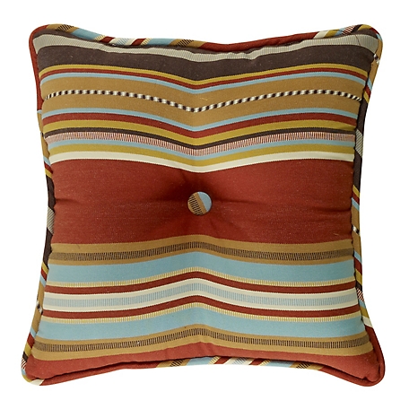HiEnd Accents Indoor Striped Tufted Pillow, 18 in. x 18 in.