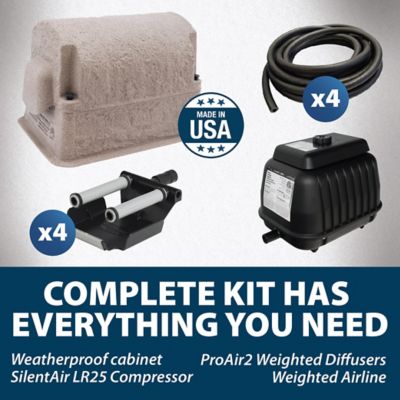 Image showing  Shallow Water Series Pond Aeration System, SW40 with (4) 100 ft. Rolls of Airline Aerates up to 1/2 Acre