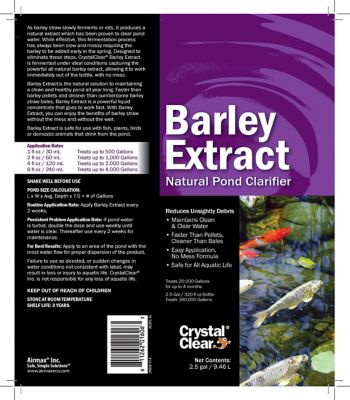 Image showing  Barley Extract Liquid Pond Treatment, Natural Pond Clarifier, 2.5 gal.