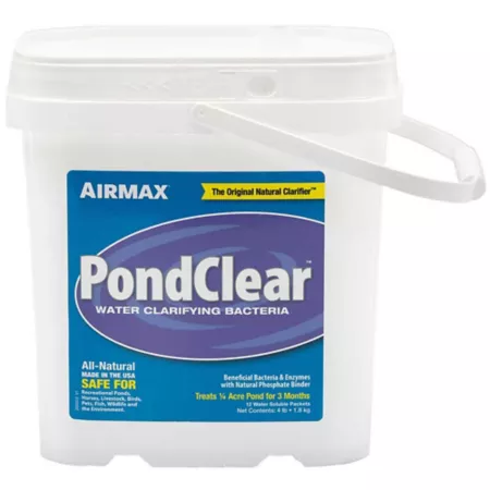 Airmax PondClear Packets The Original Natural Clarifier 12 Water Soluble Packets Pond Cleaners & Chemicals