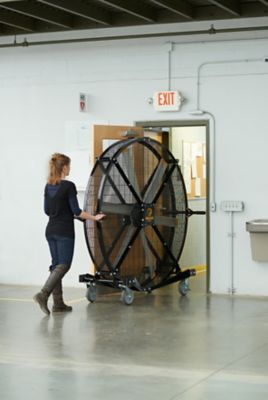 Image showing 5 th Big Ass Fans 6.5 ft. Variable Speed Indoor/Outdoor Black Jack Mobile Fan, 22,000 CFM