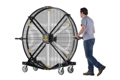Image showing 8 th Big Ass Fans 6.5 ft. Variable Speed Indoor/Outdoor Black Jack Mobile Fan, 22,000 CFM