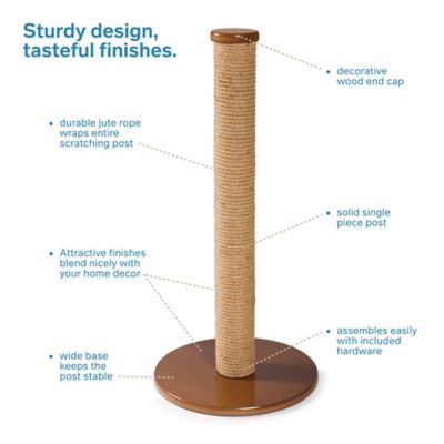 Image showing  Kitty Power Paws Tall Round Jute Cat Scratching Post, 31.75 in.