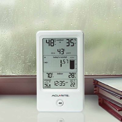 Image showing  Rain Gauge with Indoor/Outdoor Temperature