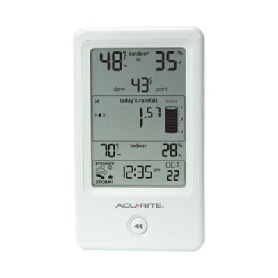 Image showing 5 th AcuRite Rain Gauge with Indoor/Outdoor Temperature