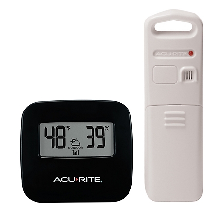 Acu Rite White Indoor Outdoor Digital Thermometer and Humidity Gauge