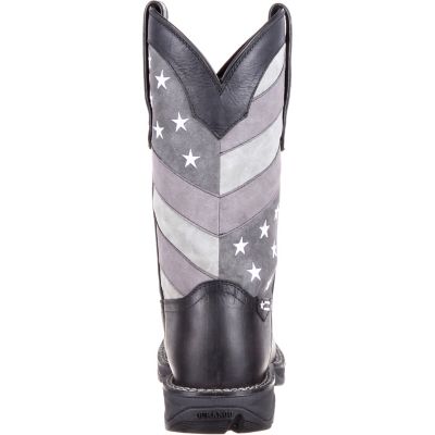 Image showing 6 th Durango Men's Rebel Pull-On Western Boots, Black/Charcoal Gray, 12 in.