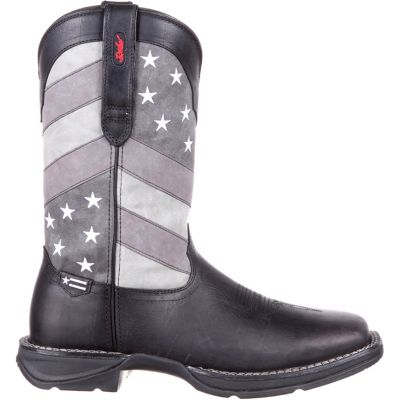 Image showing  Men's Rebel Pull-On Western Boots, Black/Charcoal Gray, 12 in.