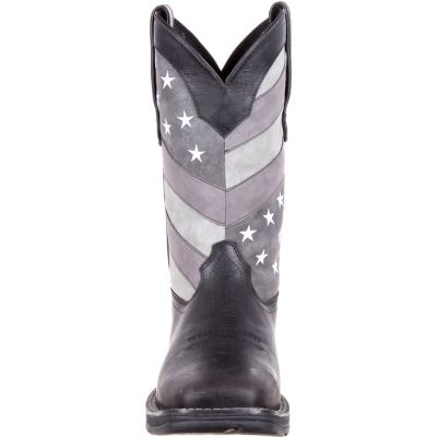Image showing  Men's Rebel Pull-On Western Boots, Black/Charcoal Gray, 12 in.