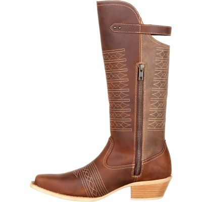 Image showing  Women's Crush 14 in. Half Zip Western Boots, Brown Vintage, DRD0203
