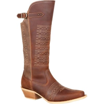 Durango Women's Crush 14 in. Half Zip Western Boots, Brown Vintage, DRD0203