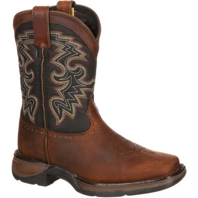 Image showing  Toddler Boys' Lil' Durango Pull-On Western Boots, 8 in., Tan/Black