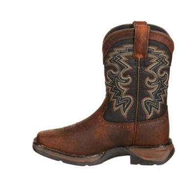 Image showing  Boys' Pull-On Western Boots, 8 in., Tan/Black, Little Kid