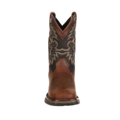 Image showing  Boys' Pull-On Western Boots, 8 in., Tan/Black