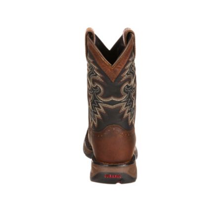 Image showing  Boys' Pull-On Western Boots, 8 in., Tan/Black
