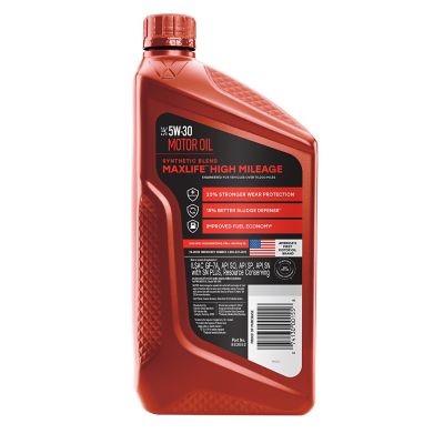 Image showing  1 qt. 5W-30 High-Mileage with MaxLife Technology Motor Oil