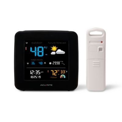 AcuRite Color Weather Forecaster with Temperature and Humidity Also place the display in the main living room to measure temp, humidity