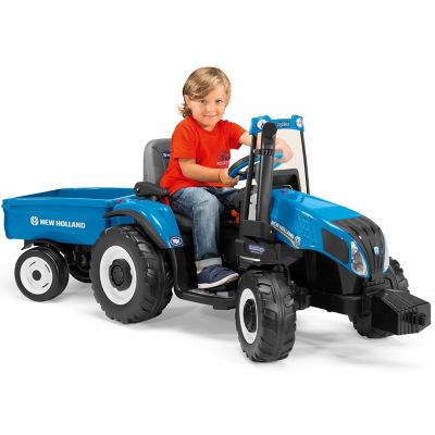 Peg Perego New Holland T8 12V Tractor and Trailer Ride-On Toy Awesome toy