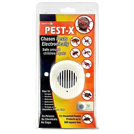 Bird-X Pest-X Electronic Ultrasonic Pest Repeller for Rodents, Mice and Insects, 500 sq. ft.