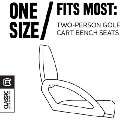 Image showing  Fairway Golf Cart Seat Blanket/Cover for Yamaha, Club Car and E-Z-Go 2-Person Golf Cart Seats, Light Khaki