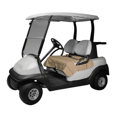 Image showing  Fairway Golf Cart Seat Blanket/Cover for Yamaha, Club Car and E-Z-Go 2-Person Golf Cart Seats, Light Khaki