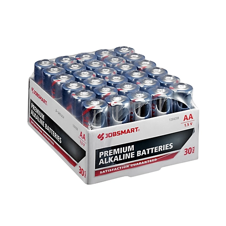 JobSmart 1.5V AA Alkaline Batteries, 30-Pack