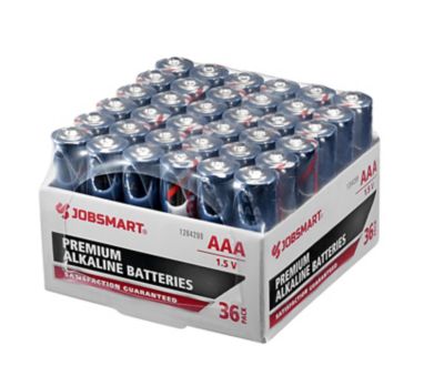 JobSmart AAA 1.5V Alkaline Batteries, 36-Pack