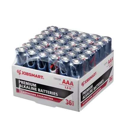 JobSmart AAA 1.5V Alkaline Batteries 36 Pack Batteries