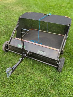 Image showing  Tow-Behind 48 in. 14.5 cu. ft. Quick-Assemble Lawn Sweeper