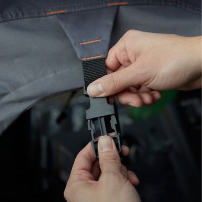 Image showing  76-5/16 in. x 23-13/16 in. Compact Utility Tractor Cover, Grey