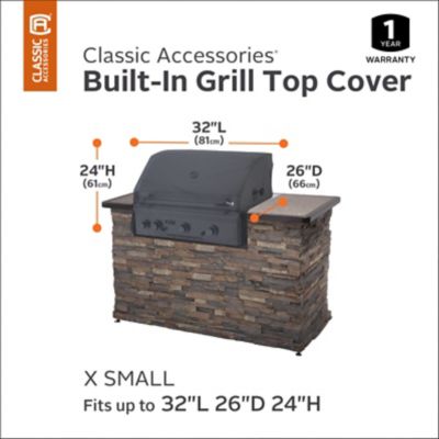 Image showing  Patio Built-In BBQ Grill Top Cover, X-Small, Black