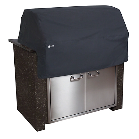 Classic Accessories Patio BBQ Built-In Grill Top Cover, Large, Black
