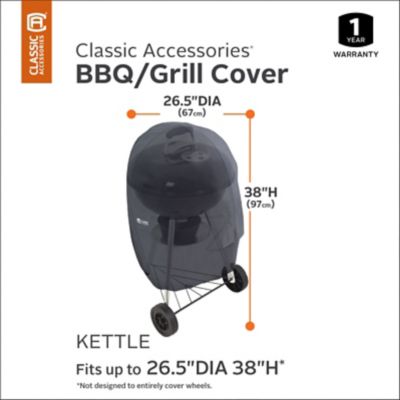 Image showing 1 th Classic Accessories Patio Kettle BBQ Grill Cover, Black
