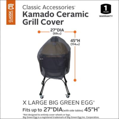 Image showing  Kamado Ceramic BBQ Grill Cover, X-Large, Black