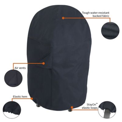 Image showing 5 th Classic Accessories Round Smoker Cover, Black